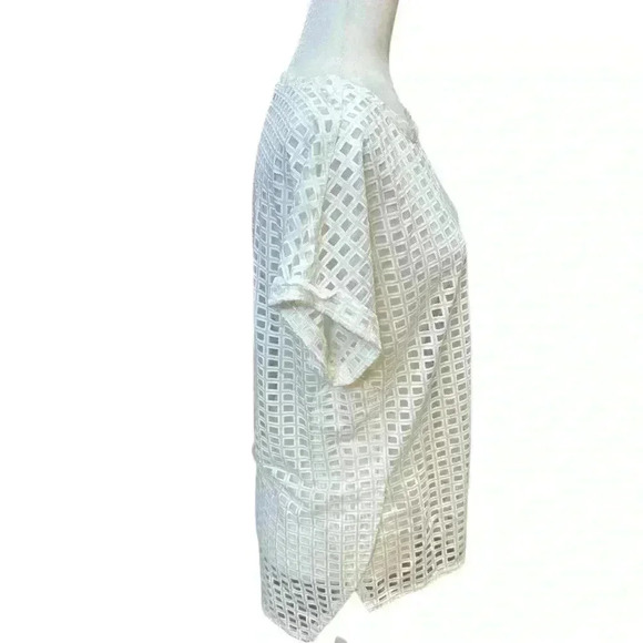 Tart Sheer Overlay Cream Blouse size M - Picture 3 of 7